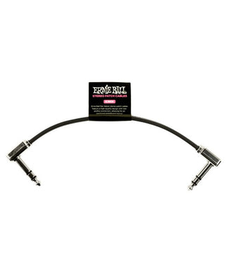 Ernie Ball Cable Estéreo Flat Ribbon 6408 Negro 0.1524 Mts. Angulado/Angulado, 1pza