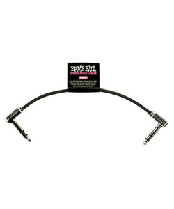 Ernie Ball Cable Estéreo Flat Ribbon 6408 Negro 0.1524 Mts. Angulado/Angulado, 1pza