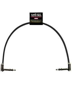 Ernie Ball Cable Estéreo Flat Ribbon 6409 Negro 0.3048 Mts. Angulado/Angulado, 1pza