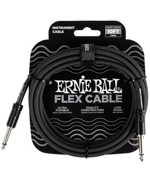Cable Ernie Ball Flex 6434 Negro Recto/Recto 3.048m