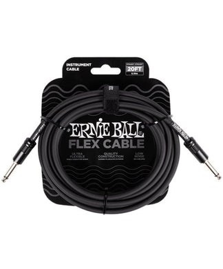 Ernie Ball Cable Flex 6435 Negro 6.10 Mts. Recto/Recto