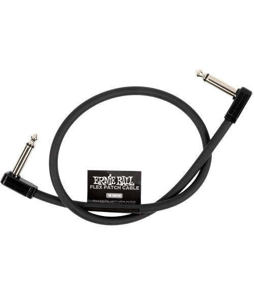 Cable de Parcheo Ernie Ball Flex Patch 6441 Negro Angulado/Angulado 45.72cm