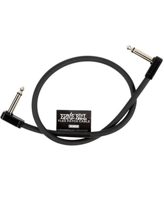 Ernie Ball Cable Flex Patch 6441 Negro 0.4572 Mts. Angulado/Angulado, 1 Pza