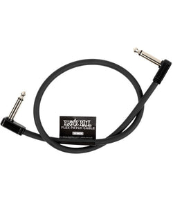 Ernie Ball Cable Flex Patch 6441 Negro 0.4572 Mts. Angulado/Angulado, 1 Pza