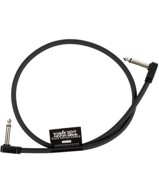 Ernie Ball Cable Flex Patch 6442 Negro 0.6096 Mts. Angulado/Angulado, 1 Pza