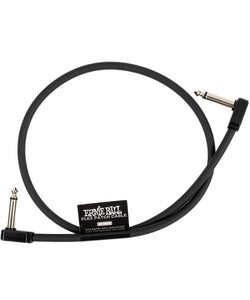 Ernie Ball Cable Flex Patch 6442 Negro 0.6096 Mts. Angulado/Angulado, 1 Pza