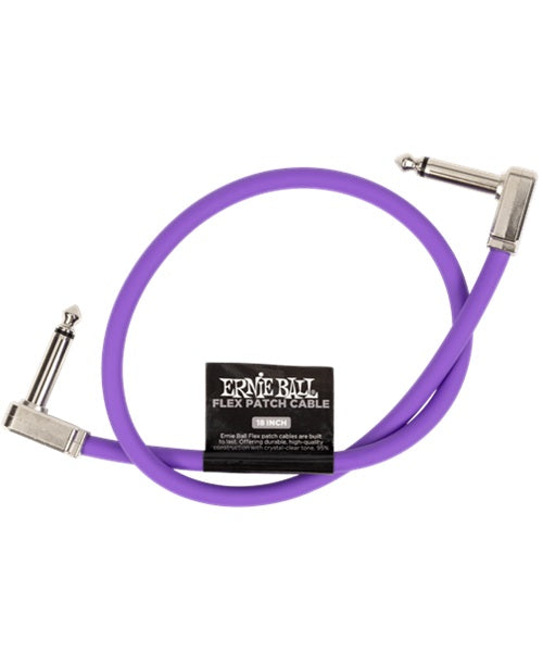 Cable de Parcheo Ernie Ball Flex Patch 6449 Morado Angulado/Angulado 1 pieza 45.72 cm