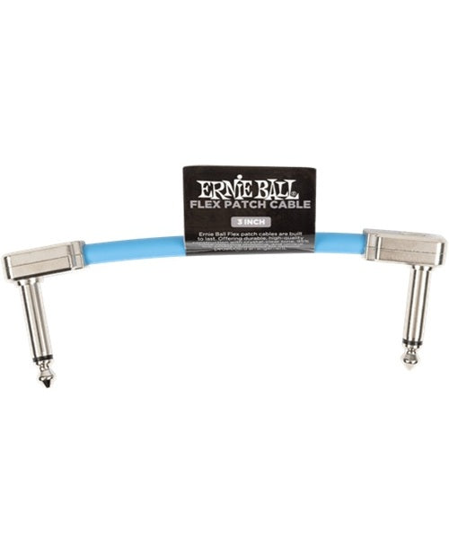 Cable de Parcheo Ernie Ball Flex Patch 6454 Azul Angulado/Angulado 1 pieza 7.62cm