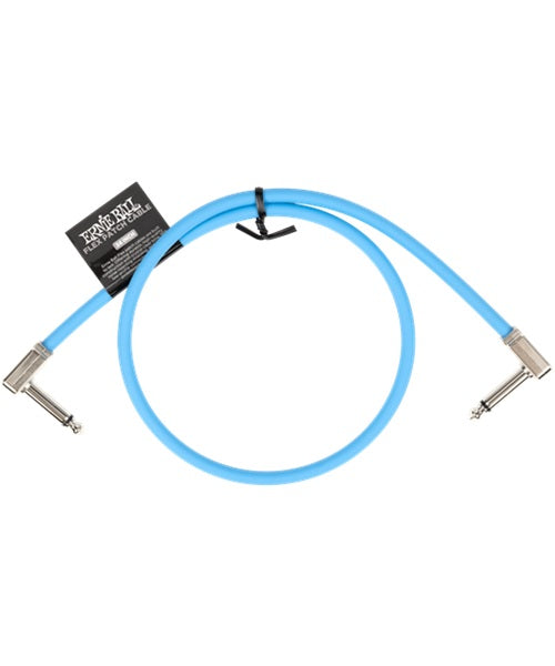 Cable de Parcheo Ernie Ball Flex Patch 6458 Azul Angulado/Angulado 1 pieza 60.96cm