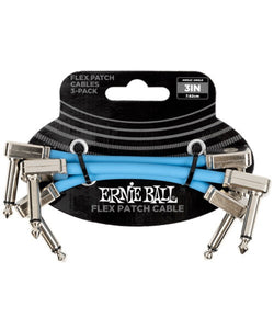 Ernie Ball Cable Flex Patch 6459 Azul 0.0762 Mts. Angulado/Angulado, 3 pzas