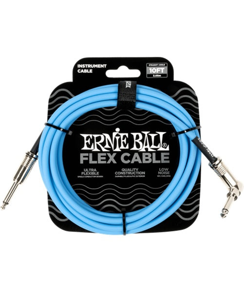 Cable Ernie Ball Flex 6464 Azul Recto/Angulado 3.048m