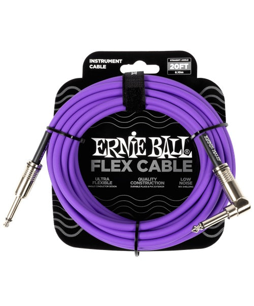 Ernie Ball Cable Flex 6466 Morado 6.10 Mts. Recto/Angulado