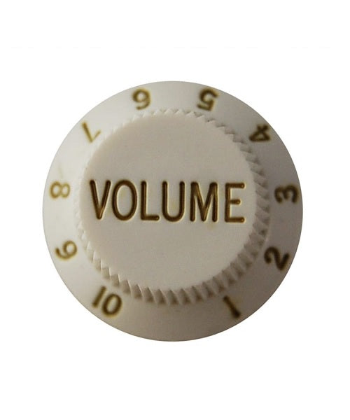 Botón de Volumen CPK KB-1V para Guitarra Eléctrica - Plástico Blanco