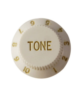 CPK Botón para Tono de Guitarra Eléctrica KB-1T, Plástico Blanco