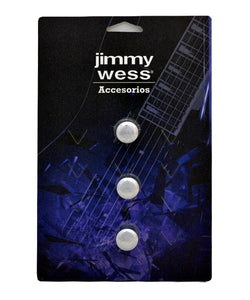 Jimmy Wess Botones SGGK-31CR-CK para Guitarra Eléctrica, Metal Cromado (3pzas)