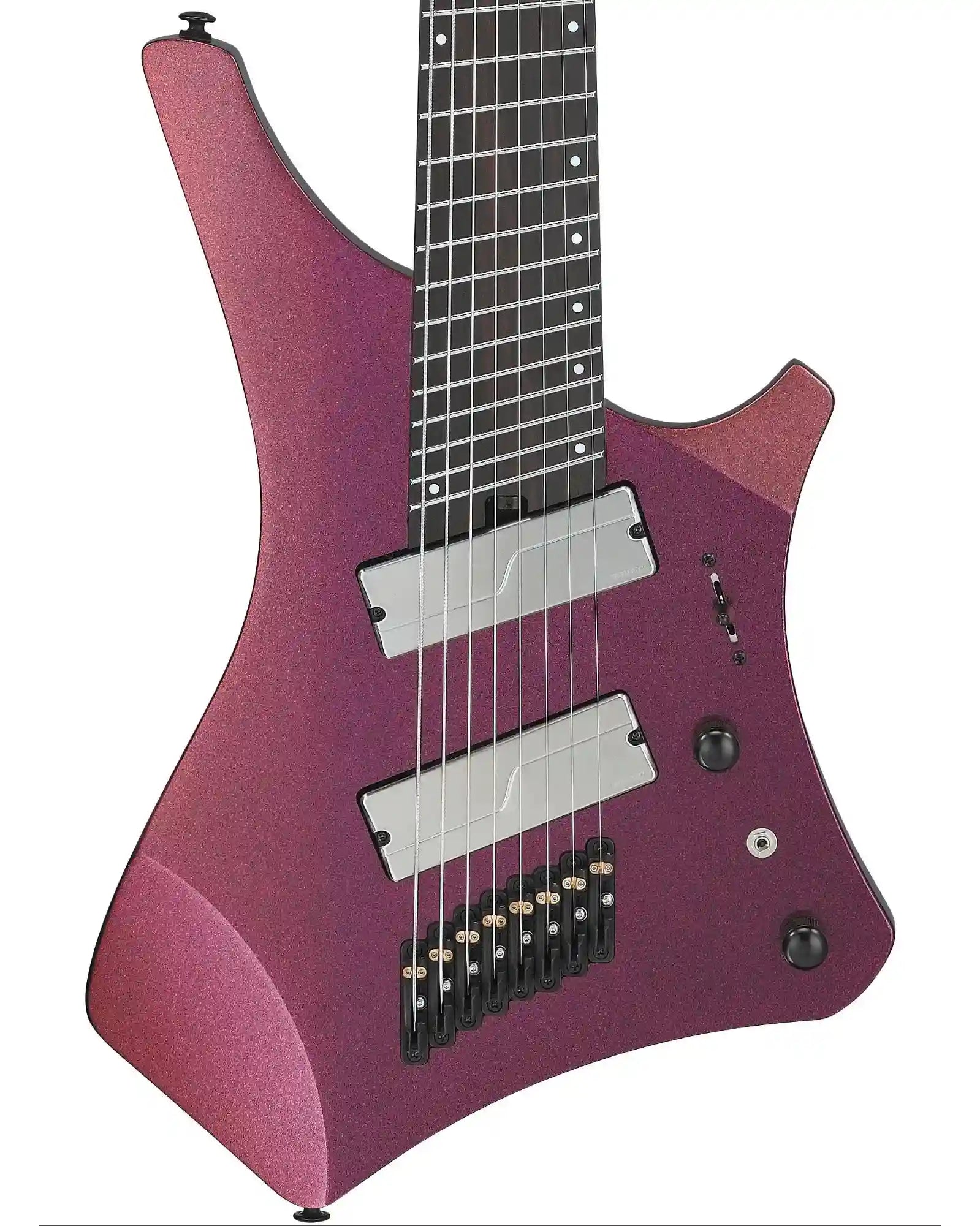 Guitarra Eléctrica Ibanez A528-CMG Alpha Coral Metálico con Funda de 8 Cuerdas