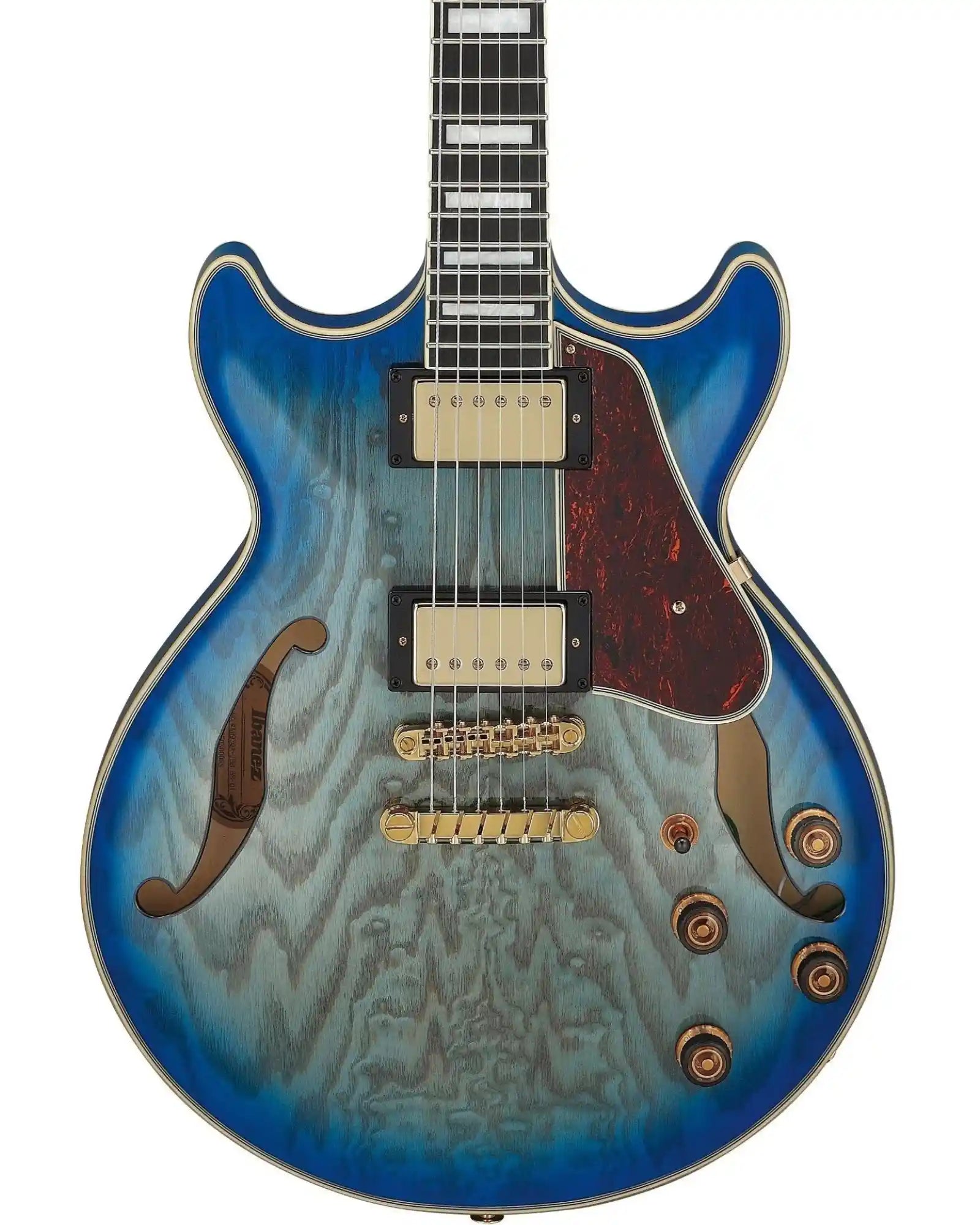 Guitarra Eléctrica Ibanez Artcore Expressionist AM93QA-JBB Entintado Azul/Sombreado Azul