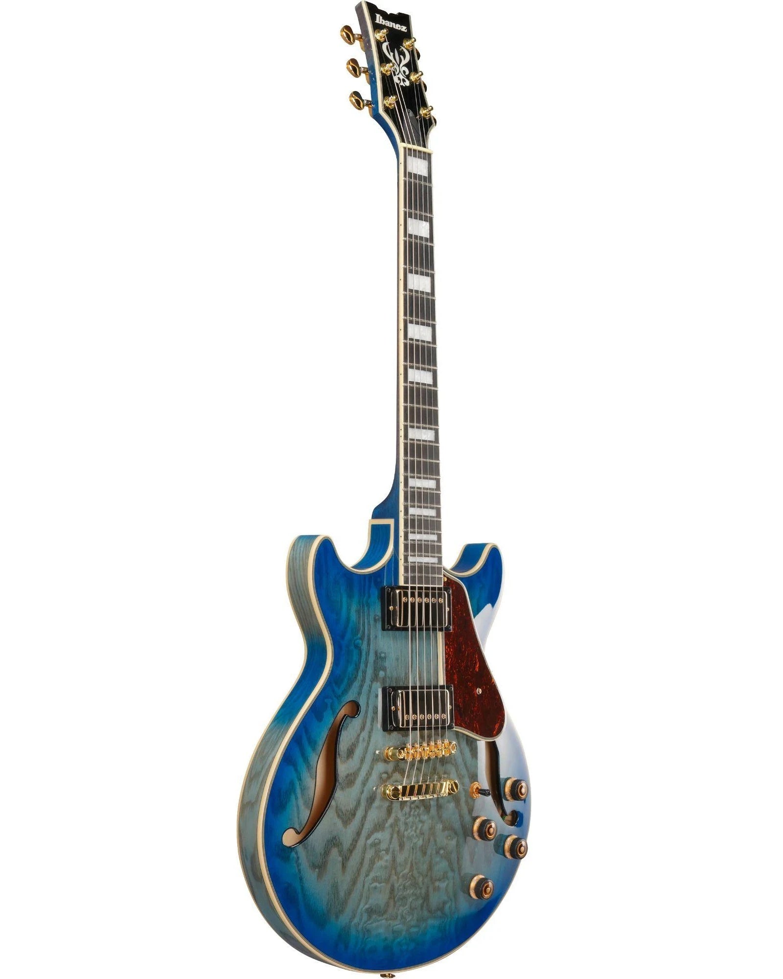Guitarra Eléctrica Ibanez Artcore Expressionist AM93QA-JBB Entintado Azul/Sombreado Azul