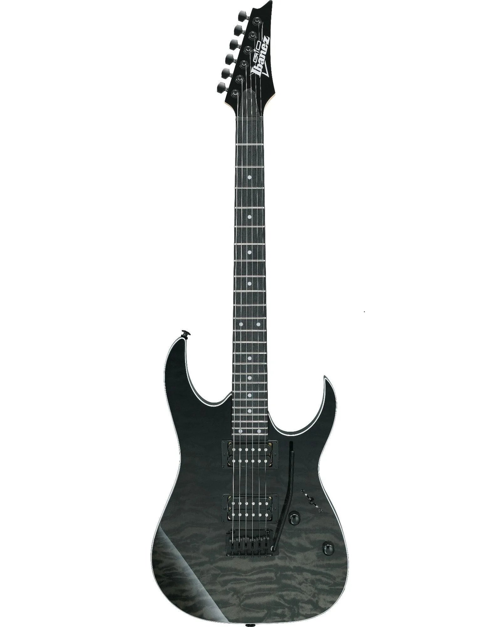 Guitarra Eléctrica Ibanez Gio GRG120QASP-BKG Entintado Negro/Degradado Negro