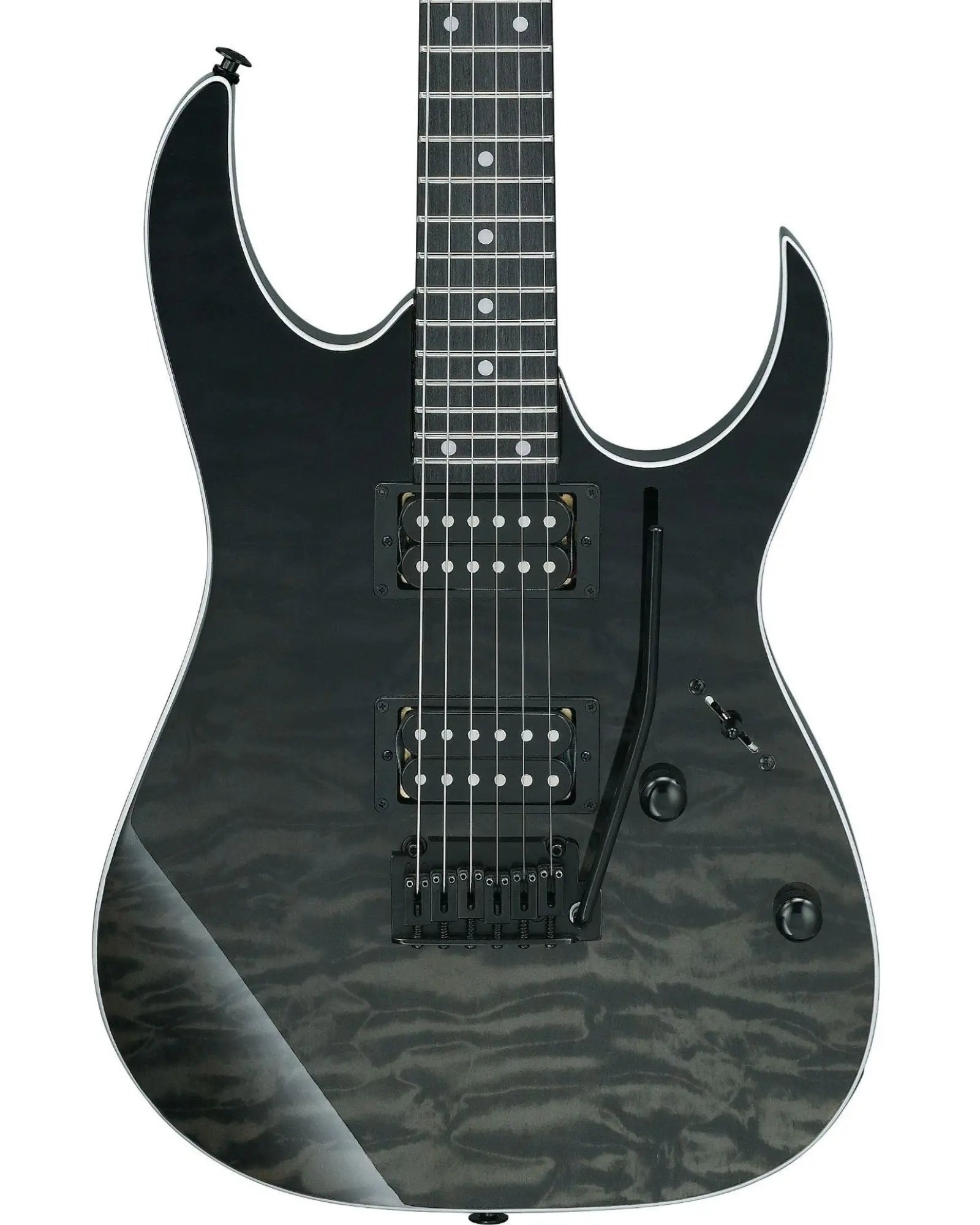 Guitarra Eléctrica Ibanez Gio GRG120QASP-BKG Entintado Negro/Degradado Negro