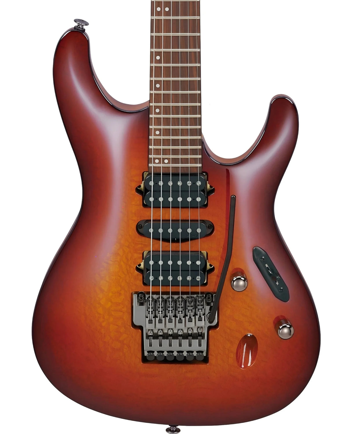 Guitarra Eléctrica Ibanez S Prestige S6670SK-STB Entintado Ámbar/Sombreado Café con Estuche