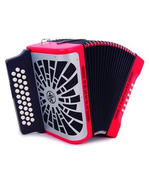 Acordeón Diatónico Hohner A48441 Compadre - Rojo con Funda