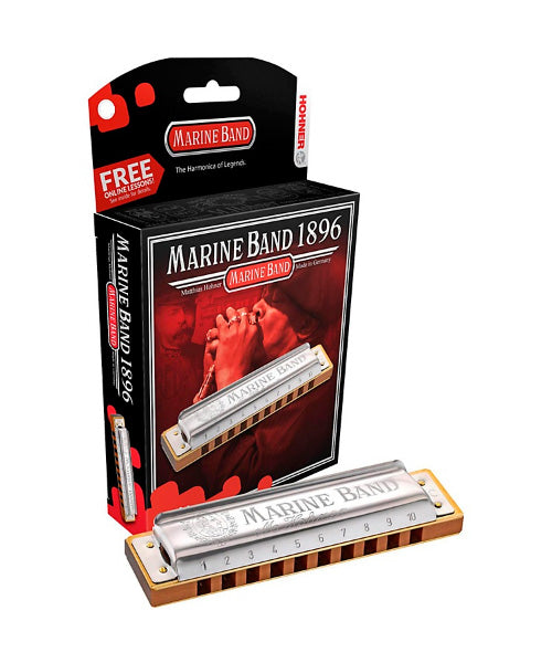 Hohner Armónica Sol Mayor 1896 Plateada Diatónica M1896086X Marine Band