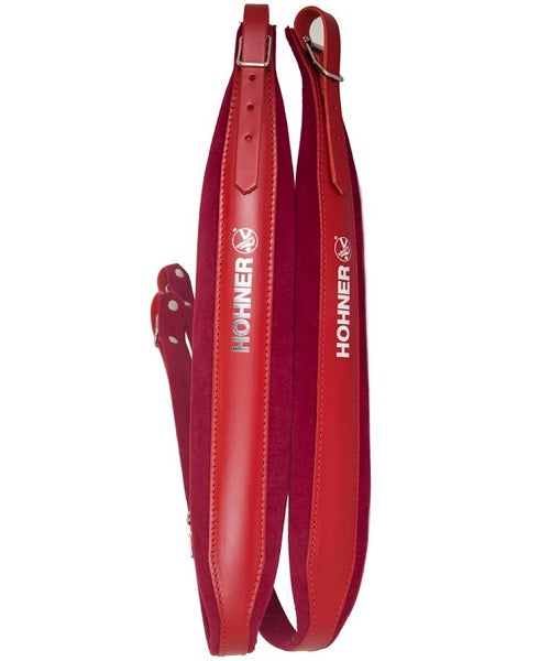 Hohner Tahalí para Acordeón HOT10-RD, Rojo, Piel
