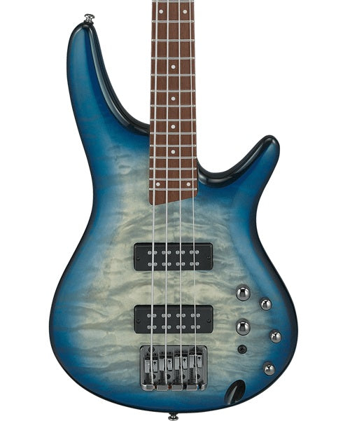 Ibanez Bajo Eléctrico Entintado Gris/Sombreado Azul/Negro SR400EQM-SCB, Serie SR