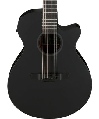 Ibanez Guitarra Electroacústica 7 Cuerdas Picea Negro Mate AEG721-BOT, Serie AEG