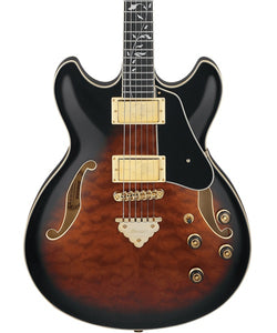 “Exclusiva en Veerkamp Online” Ibanez Guitarra Eléctrica Café/Sombreado Negro AS93QMSP-DBS, Artcore Expressionist