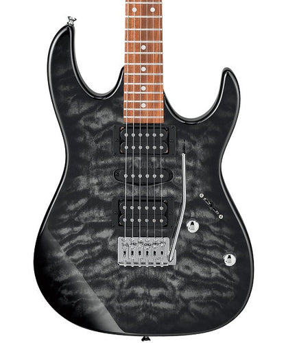 Ibanez Guitarra Eléctrica Negra Transparente Sombreado GRX70QA-TKS, Gio RG