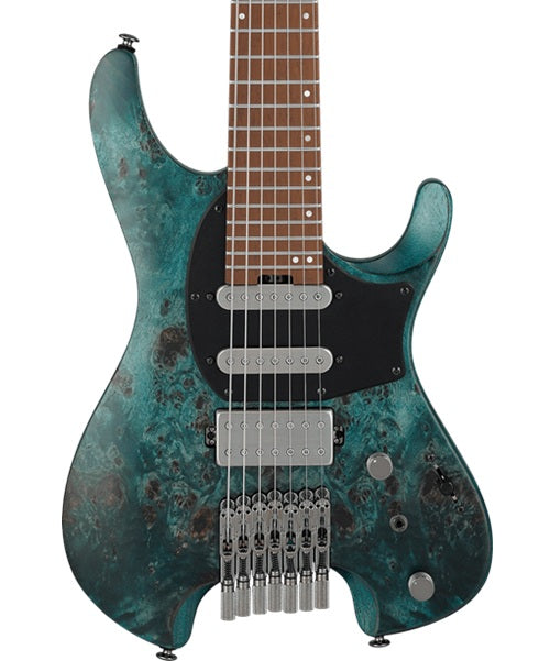 “Exclusiva en Veerkamp Online” Ibanez Guitarra Eléctrica 7 Cuerdas Entintado Azul Mate Q547PB-COL con Funda, Serie Q