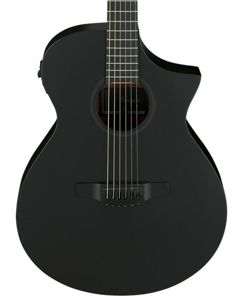 Ibanez Guitarra Electroacústica Picea Negro Mate AEWC621-BOT, Serie AEWC