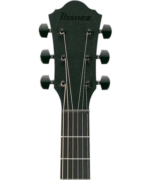 Ibanez Guitarra Electroacústica Picea Negro Mate AEWC621-BOT, Serie AEWC
