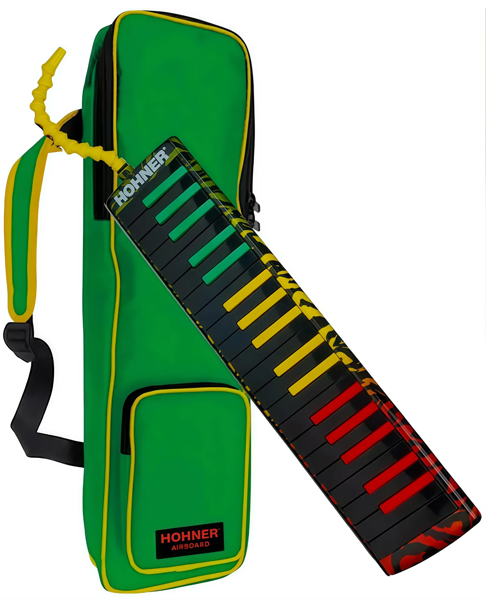 Melódica Hohner C944513 Airboards 37 Rasta con Estuche