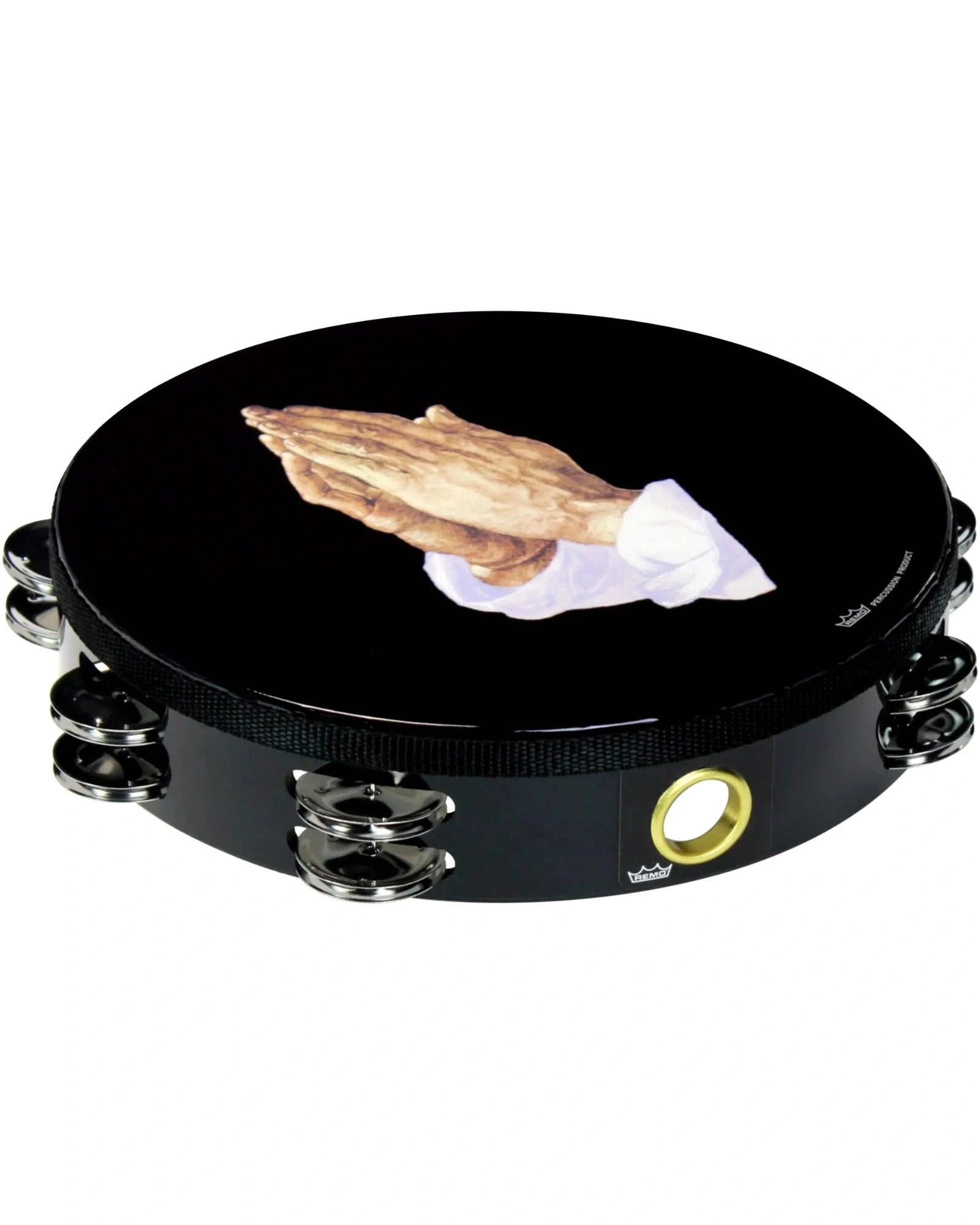 Pandero REMO 2 Hileras de Rintintines 10" Praying Hands