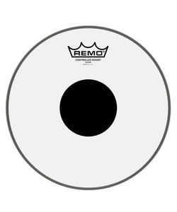 Remo Parche 13" CS-0313-10 Controlled Sound Centro Negro Transparente