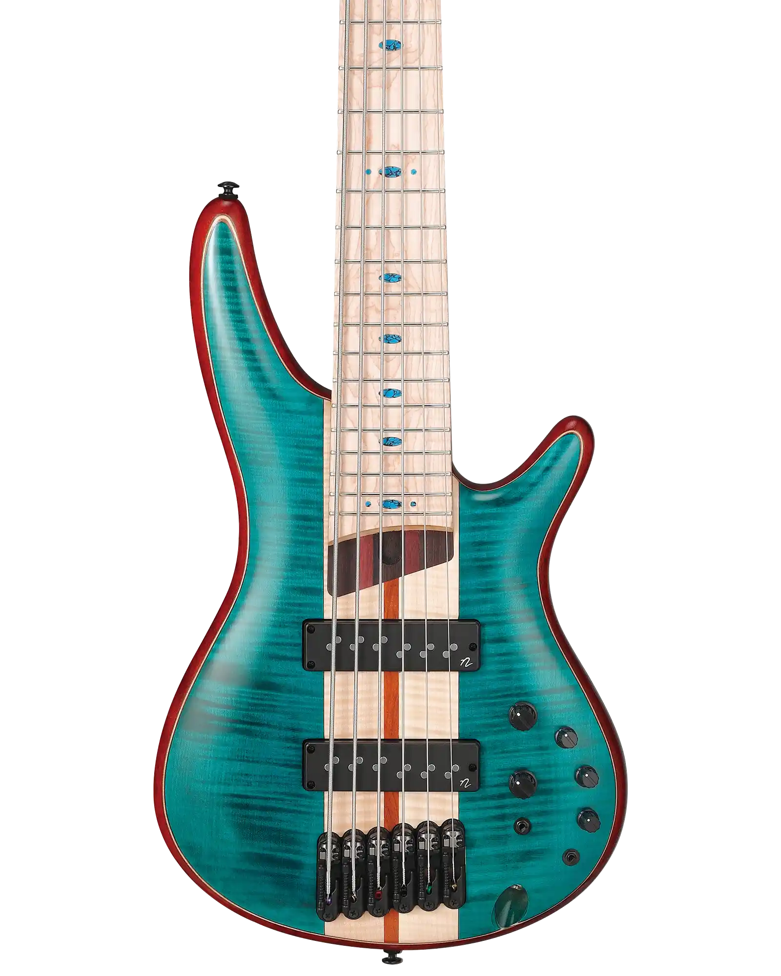 Bajo Eléctrico Ibanez SR Premium SR1426B-CGL Verde Mate con Funda de 6 Cuerdas