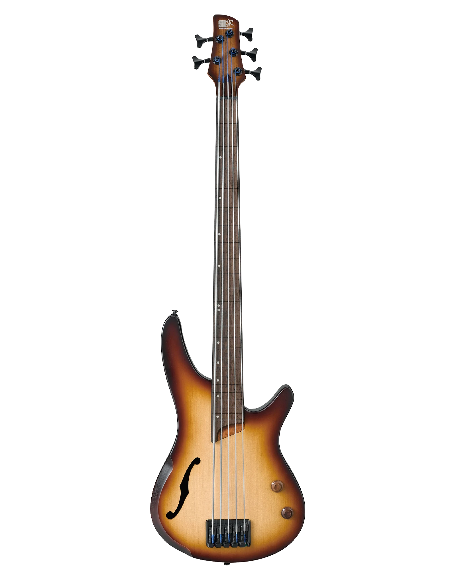 Bajo Eléctrico Ibanez SR Bass Workshop SRH505F-NNF Natural Sombreado Café Mate Fretless de 5 Cuerdas