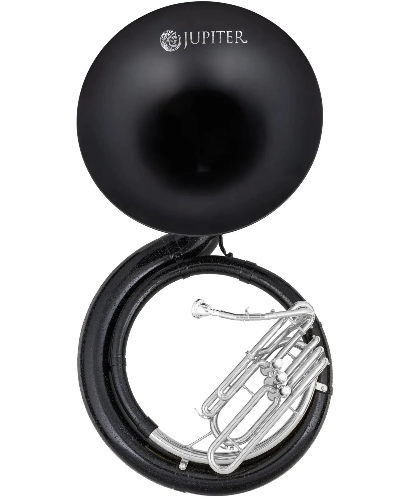 Sousafón Jupiter Si Bemol JSP1000BSK Fibra de Vidrio Negro/Plateado con Estuche