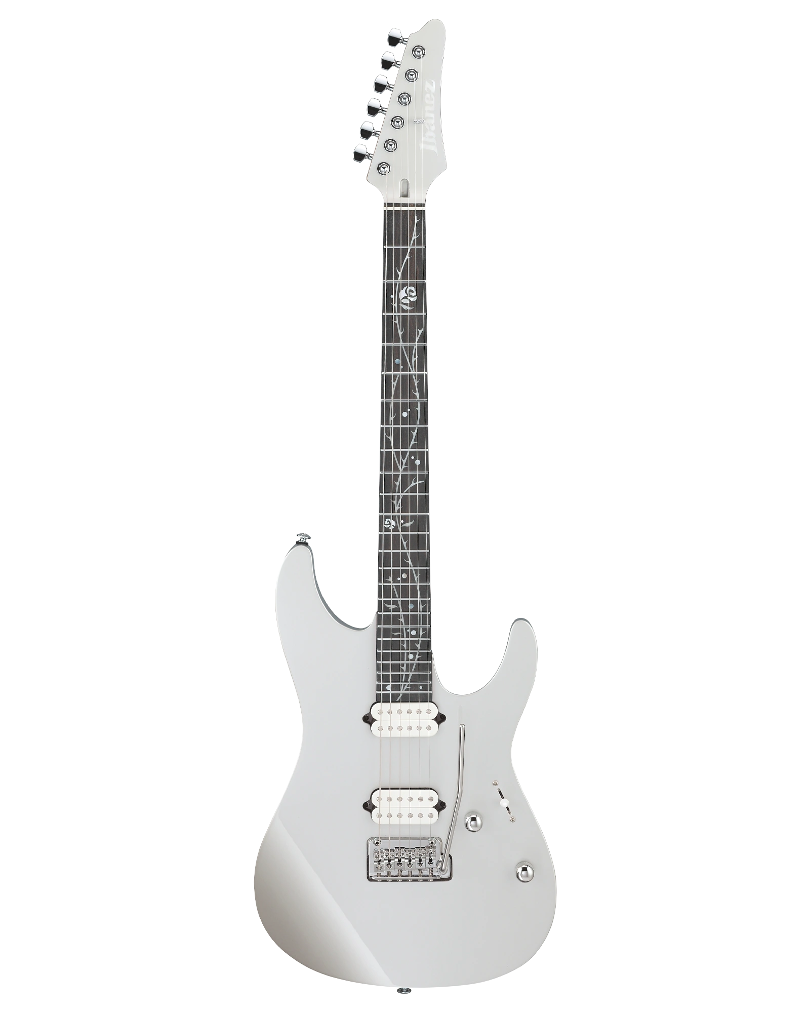 Guitarra Eléctrica Ibanez Signature Tim Henson TOD10 Plata Brillante con Funda