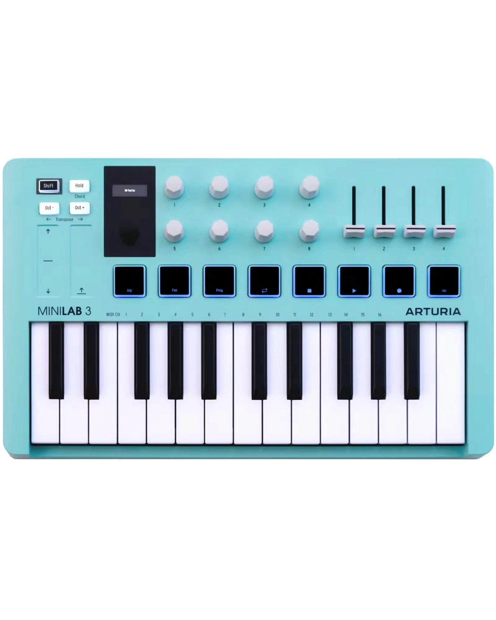 Teclado Controlador Arturia MiniLab 3 Aquamarine