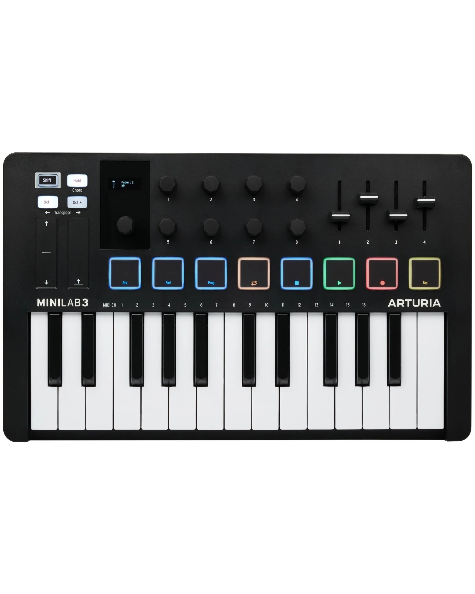 Teclado Controlador Arturia MiniLab 3 Negro