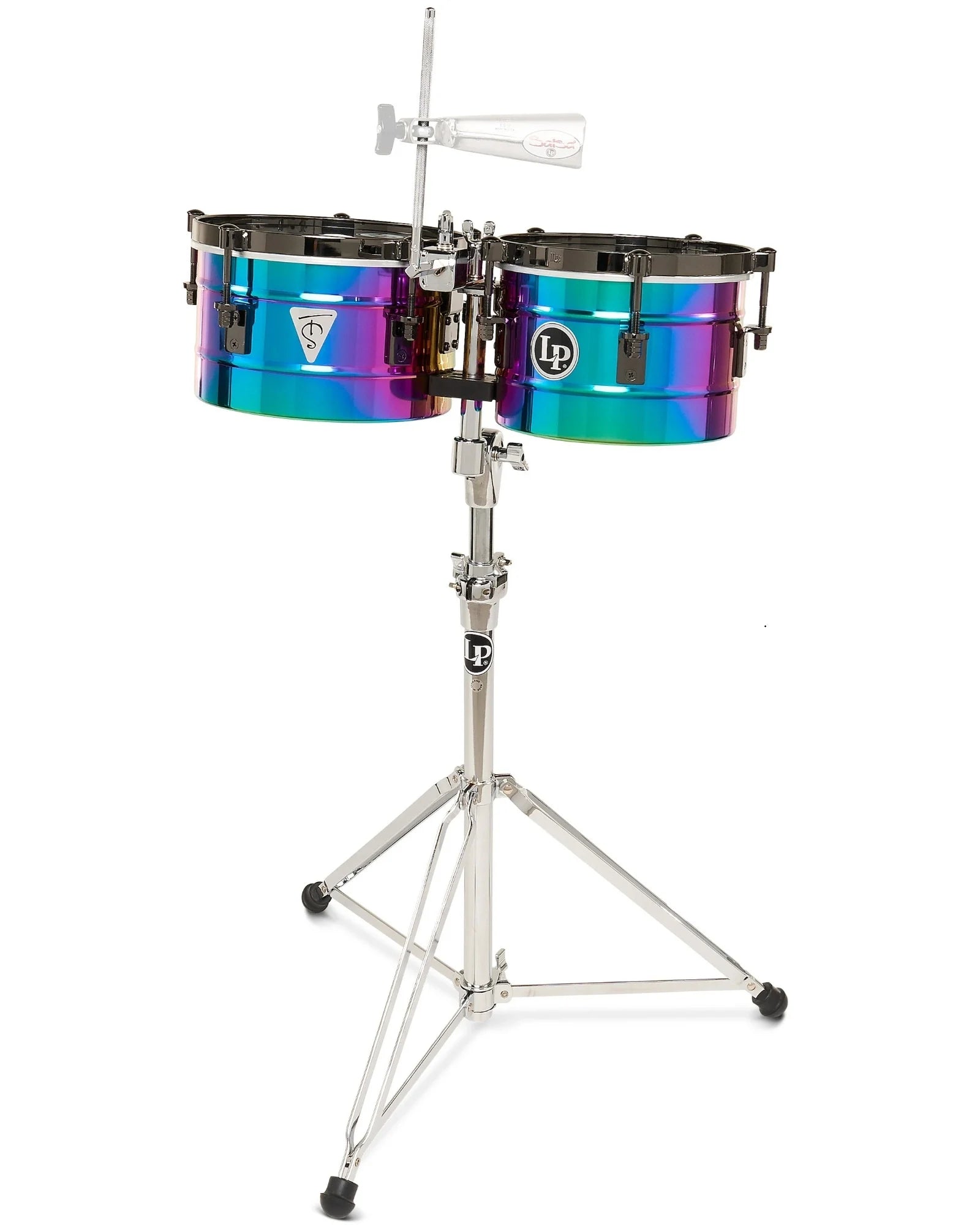 Timbales LP Tony Succar 9 1/4'' & 10 1/4'' LP272-TS, Acero Tornasol con Atril
