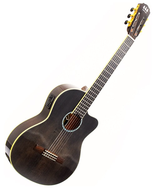 Guitarra Electroacústica Tres Pinos TPCES-0600 BK - Negro Transparente