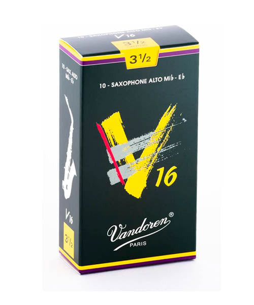 Caña Vandoren "V16" SR7035(10) para Saxofón Alto - 3 1/2-Caja de 10 Piezas