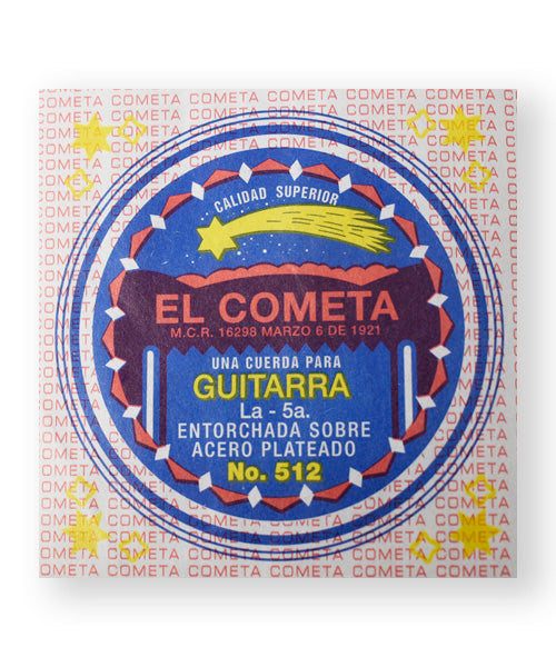 El Cometa Cuerda 512(12) para Guitarra Acústica, 5a, Cobre con Borla