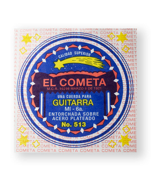 El Cometa Cuerda 513(12) para Guitarra Acústica, 6a, Cobre con Borla