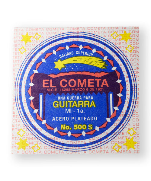 El Cometa Cuerda 500S(12) para Guitarra Acústica, 1ra, Acero Sin Borla
